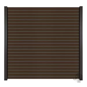 Elephant schutting Dark Line aluminium Rhombus 24L 1800x1800mm horizontaal co-ex natural dark brown