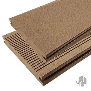 Elephant vlonderplank (clip) houtcomposiet FSC 1,9x14x400 cm Eiken massief ribbel profiel / vlak