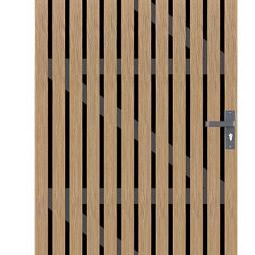 Elephant tuindeur Stripes black houtcomposiet FSC 4x90x180 cm co-ex Oak met antraciet liggers+kruk/s