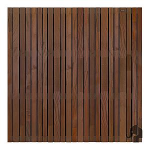 Elephant schutting Mix Stripes Black hardhout FSC gevingerlast 4,5x180x180 cm bruin/zwart RVS geschr