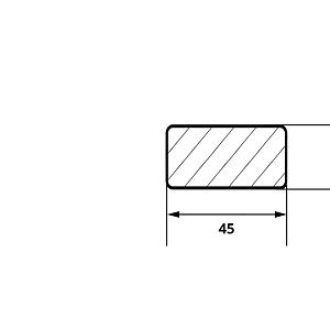 Bangkirai balk glad  Premium 2,2x4,5x305 cm bruin