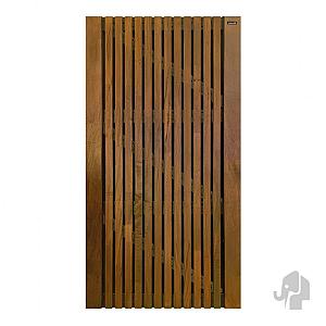 Elephant tuindeur Stripes Black hardhout FSC gevingerlast 4,5x100x180 cm bruin/zwart RVS geschroef