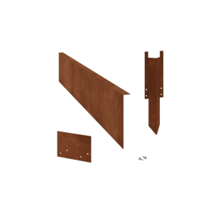 Cortenstaal borderrand - Gezet - Hoogte 22 cm - Complete set 24 meter