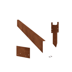 Cortenstaal borderrand - Gezet - Hoogte 12 cm - Complete set 15 meter