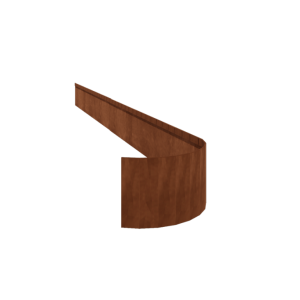 Cortenstaal borderrand - Geplet FLEX - Hoogte 23 cm - 150 cm