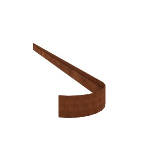 Cortenstaal borderrand - Geplet FLEX - Hoogte 13 cm - 240 cm