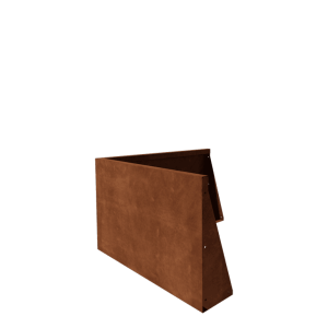 Cortenstaal keerwand - Buitenhoek - 100 x 100 x 60 cm
