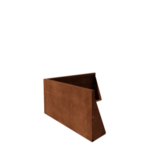 Cortenstaal keerwand - Buitenhoek - 100 x 100 x 50 cm