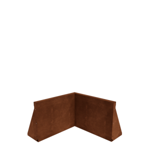 Cortenstaal keerwand - Binnenhoek - 50 x 50 x 40 cm