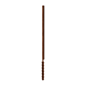 Cortenstaal schutting H - Hoekpaal met grondpin - 190 x 6 x 6 cm - Voor 4x paneel 47,5 cm