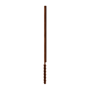 Cortenstaal schutting H - Eindpaal met grondpin - 190 x 6 x 6 cm - Voor 4x paneel 47,5 cm