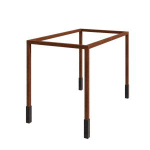 Cortenstaal pergola - Rechthoek - 424 x 250 x 230 cm - Met betonpoer