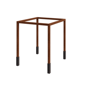 Cortenstaal pergola - Vierkant - 274 x 250 x 230 cm - Met betonpoer