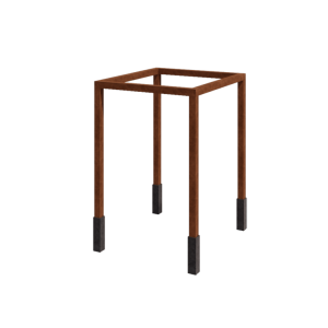 Cortenstaal pergola - Vierkant - 224 x 200 x 230 cm - Met betonpoer