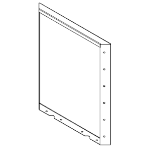 Cortenstaal plantenbak - paneel - 60 x 50 cm