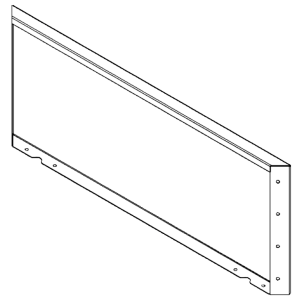 Cortenstaal plantenbak - paneel - 40 x 100 cm
