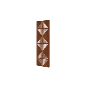 Cortenstaal paneel - lijnen 4 - 60 x 6 x 190 cm