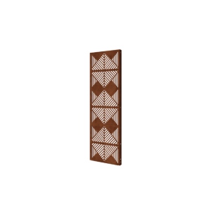 Cortenstaal paneel - lijnen 3 - 60 x 6 x 190 cm