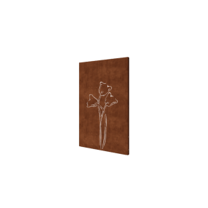 Cortenstaal paneel - Tulp symmetrisch - 120 x 6 x 190 cm