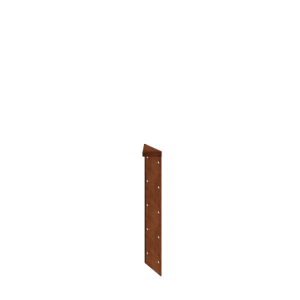 Cortenstaal plantenbak - Hoekstuk 180° - 50 cm