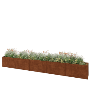 Cortenstaal plantenbak XXL - Rechthoek - 500 x 50 x 60 cm - Zonder bodemplaat