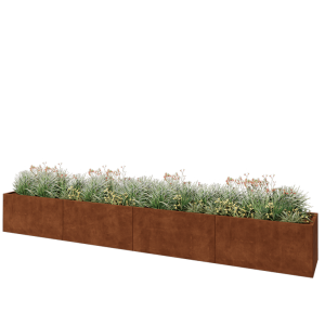 Cortenstaal plantenbak XXL - Rechthoek - 480 x 60 x 60 cm - Zonder bodemplaat