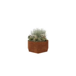 Cortenstaal plantenbak - Achthoek - 168,6 x 168,6 x 70 cm - Zonder bodemplaat