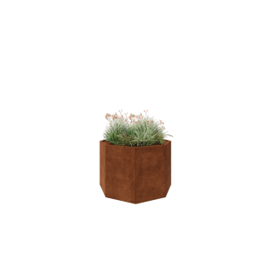 Cortenstaal plantenbak - Achthoek - 120,7 x 120,7 x 80 cm - Zonder bodemplaat