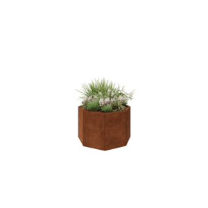 Cortenstaal plantenbak - Achthoek - 96,6 x 96,6 x 60 cm - Zonder bodemplaat