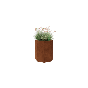 Cortenstaal plantenbak - Achthoek - 72,4 x 72,4 x 80 cm - Zonder bodemplaat