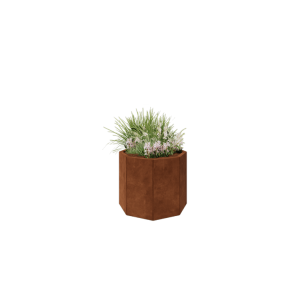 Cortenstaal plantenbak - Achthoek - 72,4 x 72,4 x 60 cm - Zonder bodemplaat