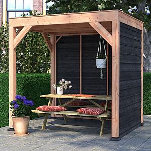 Douglas Overkapping Zwart Zweeds Rabat 200x250 – Modern en Duurzaam