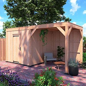 Douglas Tuinhuis Halfhouts Rabat – 500x250 cm Sym – Ruim en Tijdloos