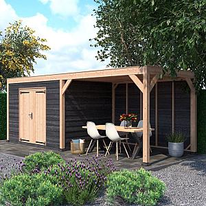 Douglas Tuinhuis Zwart Zweeds Rabat – 700x250 cm – Compact en Stijlvol