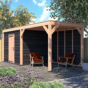 Douglas Tuinhuis Zwart Zweeds Rabat – 600x250 cm – Compact en Stijlvol