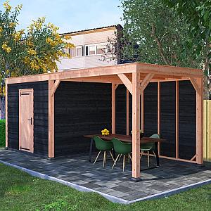 Douglas Tuinhuis Zwart Zweeds Rabat – 650x250 cm – Compact en Stijlvol