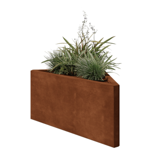Cortenstaal plantenbak - Driehoek ongelijkzijdig - 83,9 x 46,4 x 40 cm - Zonder bodemplaat