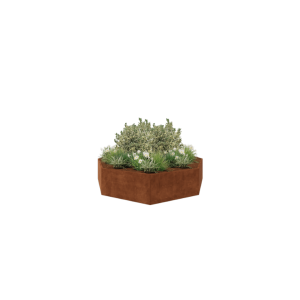 Cortenstaal plantenbak - Achthoek - 289,7 x 289,7 x 60 cm - Zonder bodemplaat