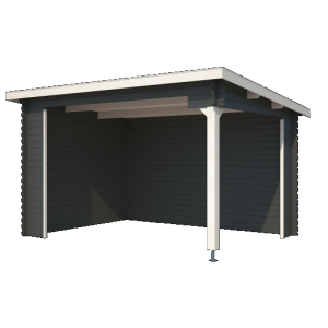 Overkapping Lara 380x275 cm Carbongrey-Wit – Ruime en Stijlvolle Buitenbeleving