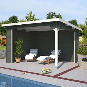 Overkapping Lara 380x275 cm Greengrey-Wit – Ruime en Stijlvolle Buitenbeleving