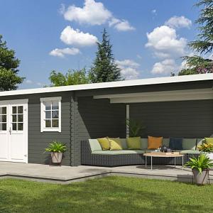 Tuinhuis Aida 760x275 cm Greengrey-Wit – Perfect voor uw tuin