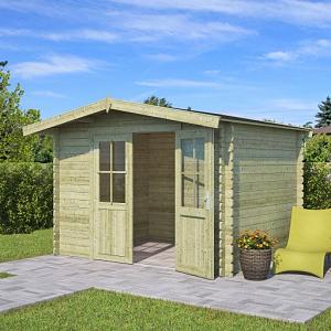 Tuinhuis Baltimore 292x230 cm Olijfgroen Geïmpregneerd van Noord-Europees Vuren