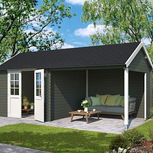 Tuinhuis Fraya 570x275 cm Greengrey-Wit van Noord-Europees Vuren