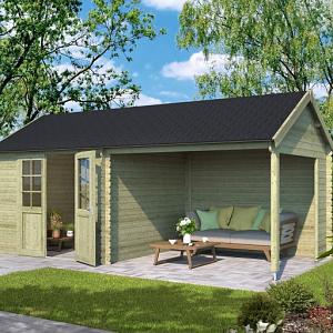 Tuinhuis Fraya 570x275 cm Olijfgroen Geïmpregneerd van Noord-Europees Vuren