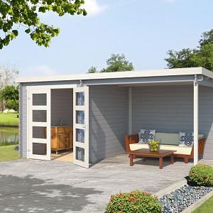 Tuinhuis Helena 472x230 cm Platinumgrey-Wit van Noord-Europees Vuren