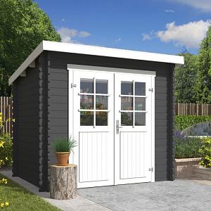 Tuinhuis Indi 230x175 cm Carbongrey-Wit van Noord-Europees Vuren