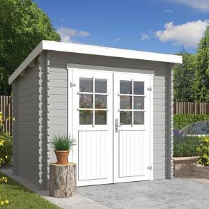 Tuinhuis Indi 230x175 cm Platinumgrey-Wit van Noord-Europees Vuren