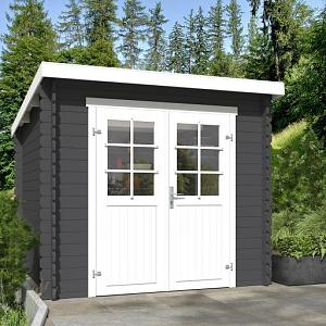 Tuinhuis Indi 230x230 cm Carbongrey-Wit van Noord-Europees Vuren