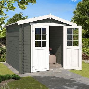 Tuinhuis Ingo 230x230 cm Greengrey-Wit van Noord-Europees Vuren