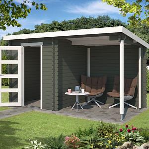 Tuinhuis Jelle 370x175 cm Greengrey-Wit van Noord-Europees Vuren